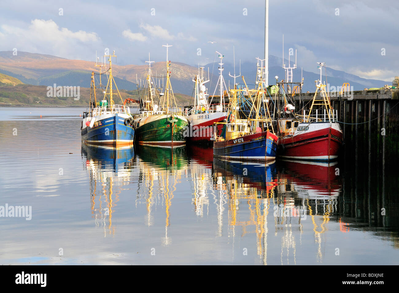 Fishing fleet in Ullapool, Scotland Stock Photo