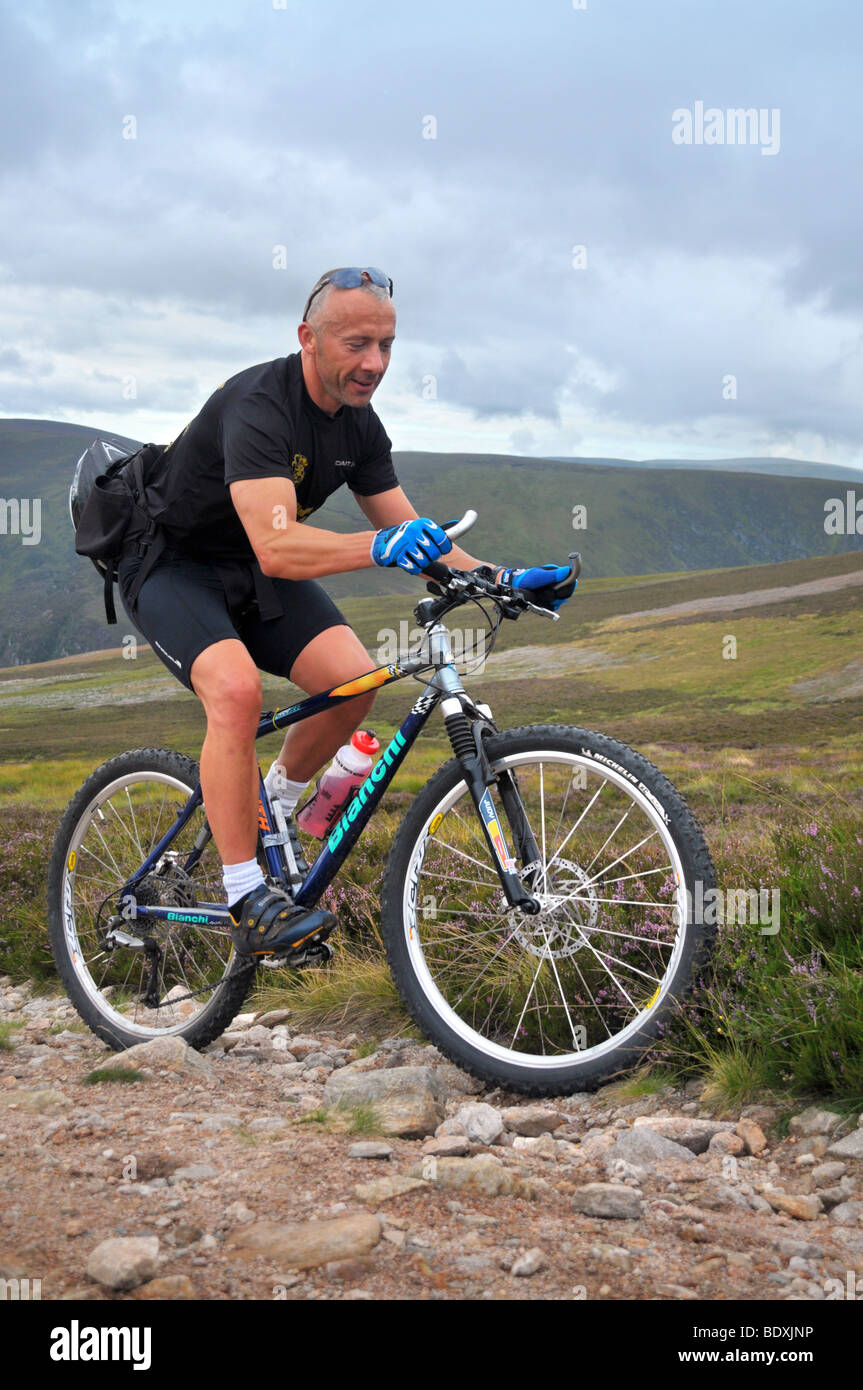 man on mountain bike