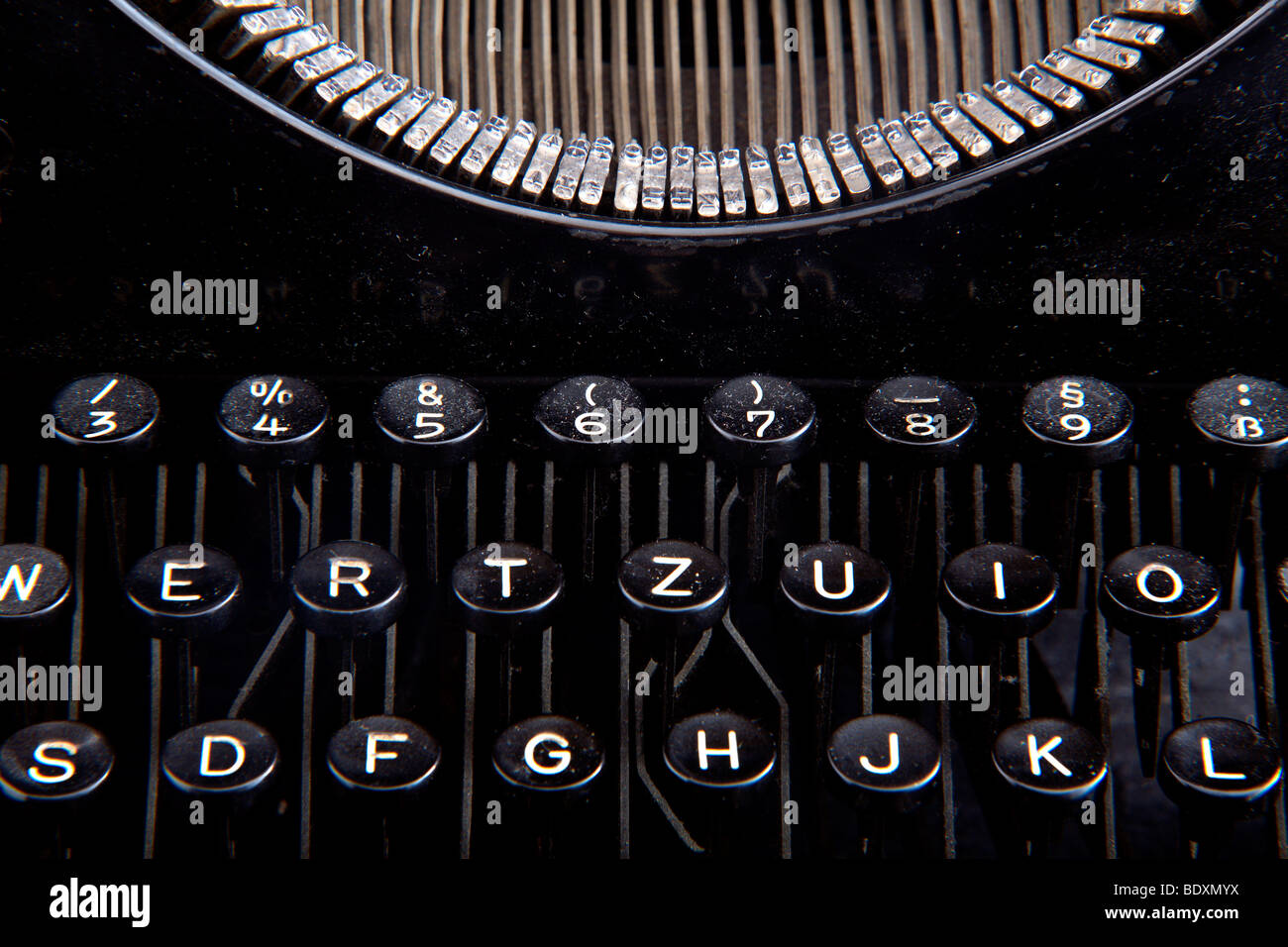 Antique dusty typewriter Stock Photo