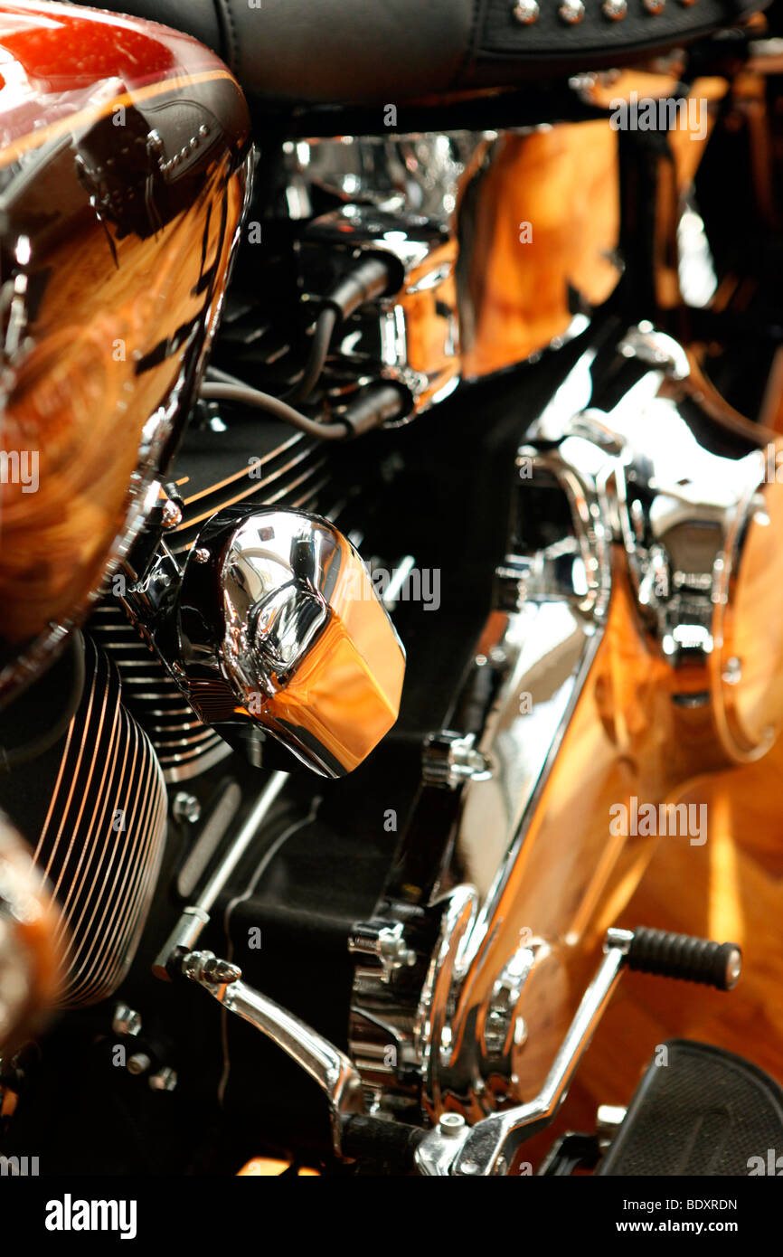 Close up of a high power motorcycle Stock Photo