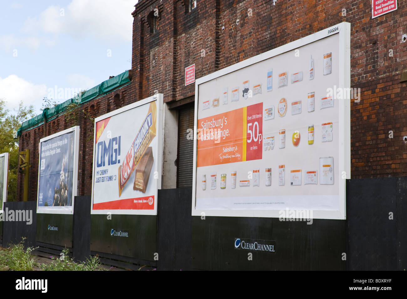 ClearChannel billboard for Halifax KitKat and Sainsburys on side of