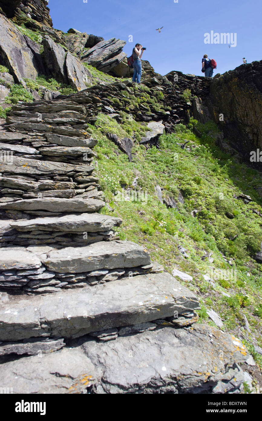 steps on Michael skellig; Ireland Stock Photo