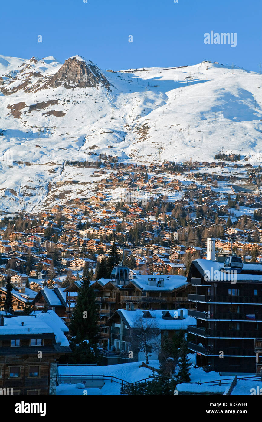 Verbier, Valais, Four Valleys region, Bernese Alps, Switzerland Stock Photo