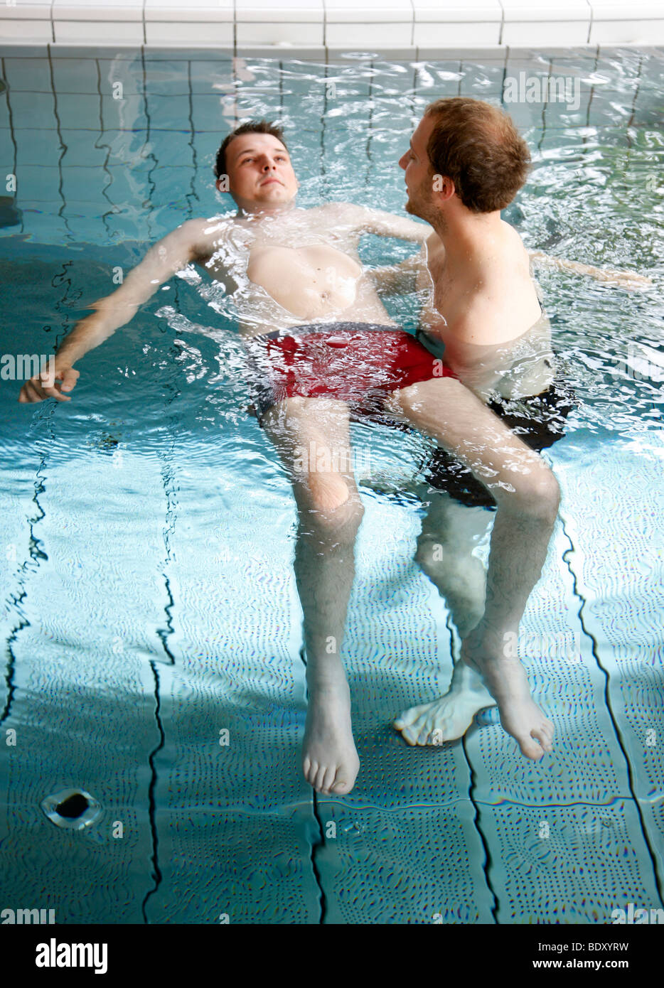 Neurological rehabilitation facility, physiotherapy, water gymnastics, Bonn, Germany Stock Photo
