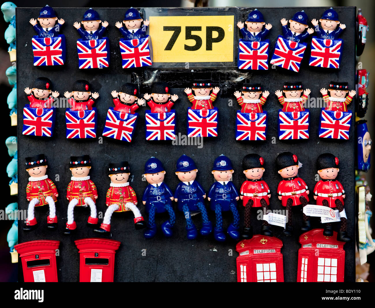 British souvenir shop display. Stock Photo