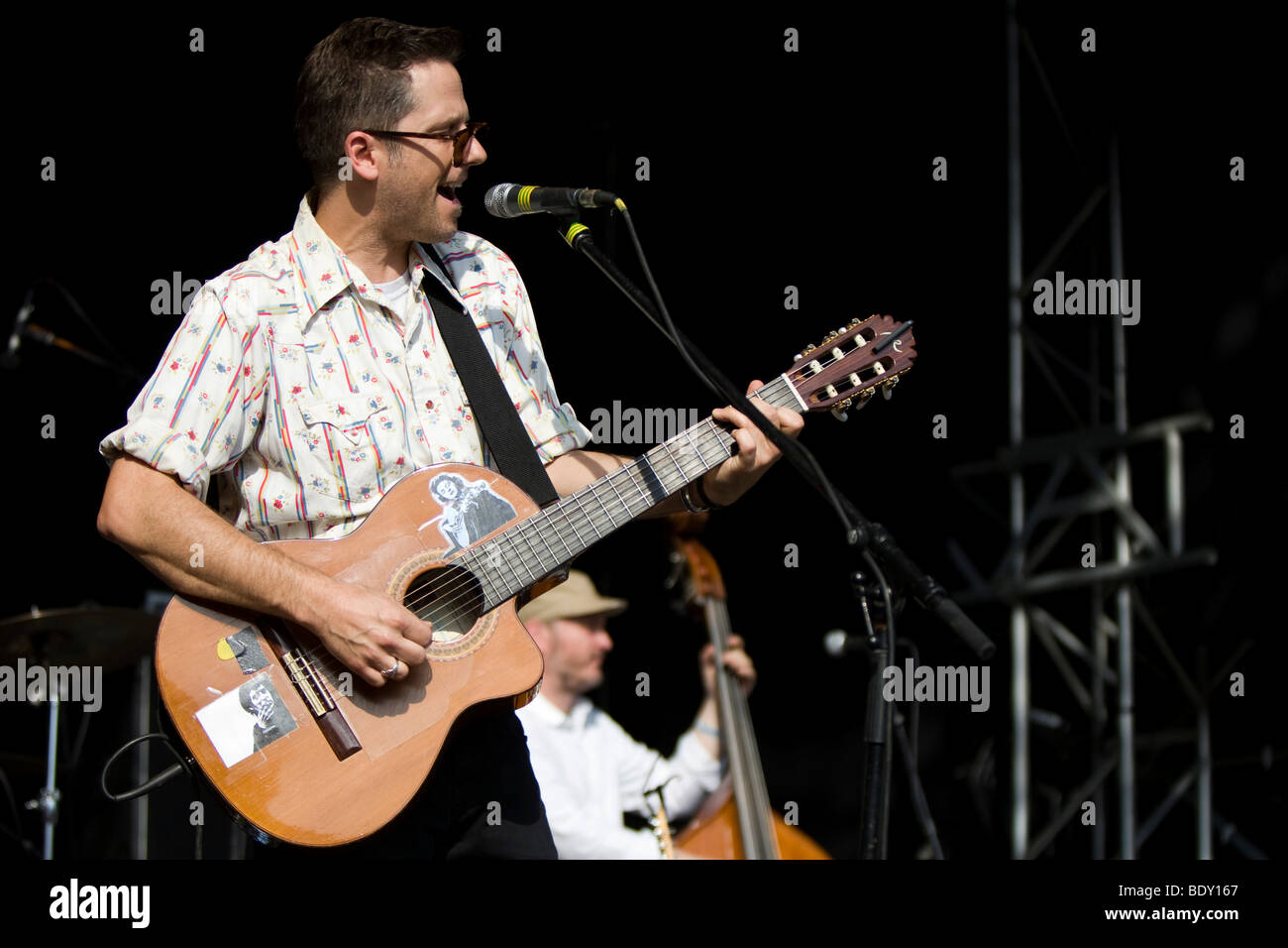 Singer and front man Joey Burns of the U.S. band Calexico live at the ...