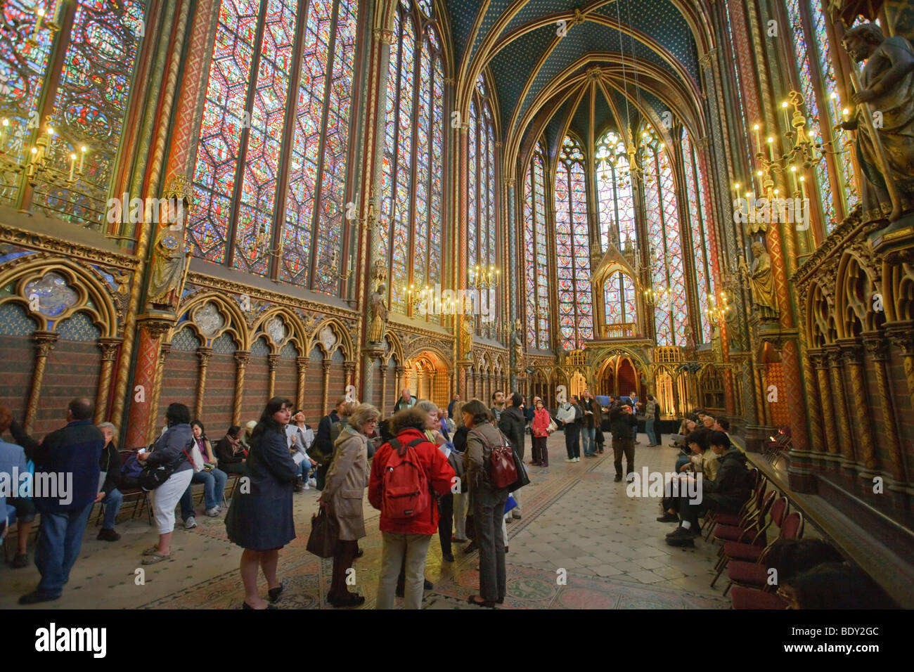 The Upper Chapel of La Sainte Chapelle in Paris, France Stock Photo Alamy
