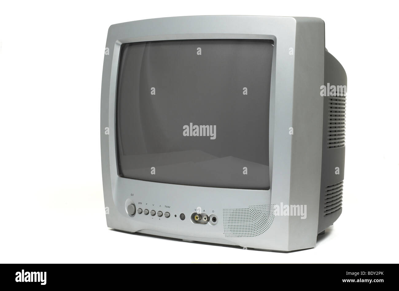 A CRT Silver Television Stock Photo