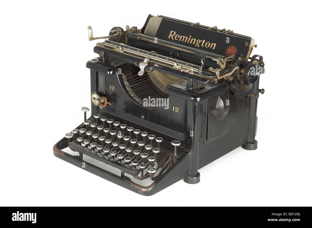 An old 1930's 1940's Remmington Typewriter Stock Photo