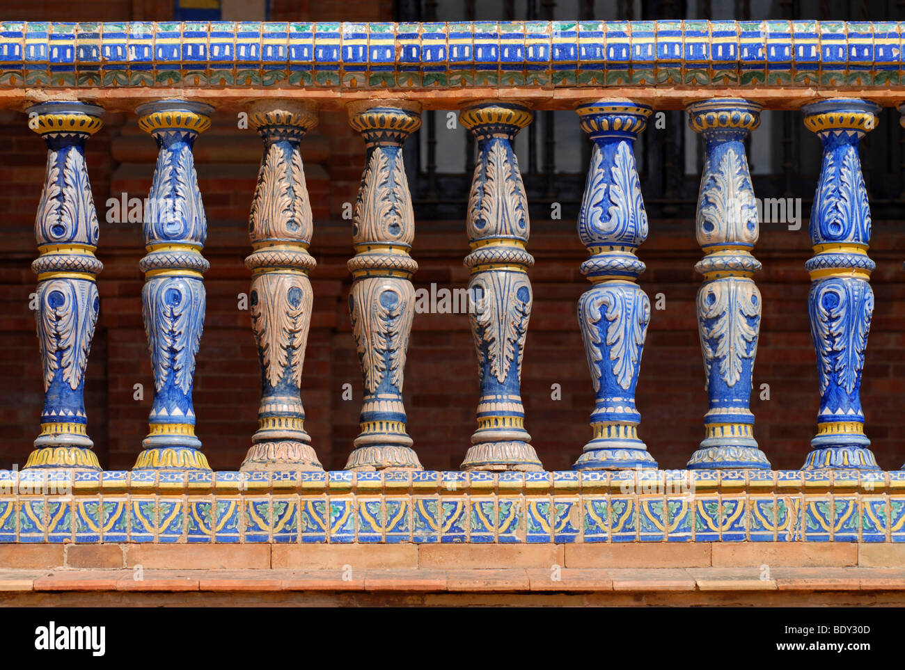 A balustrade at Plaza de Espana, constructed for the SpanishAmerican