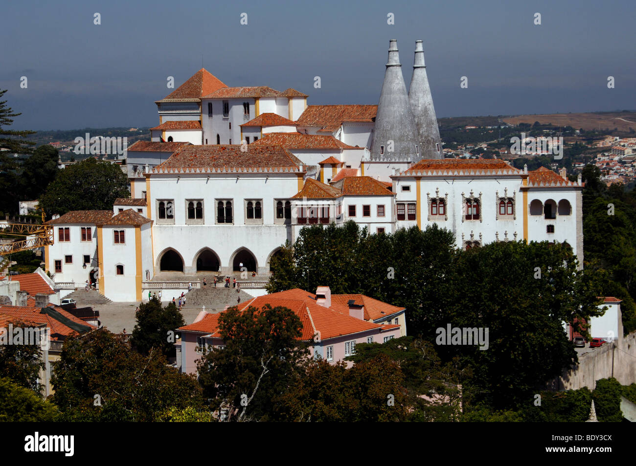 Palacio Nacional Sintra Portugal Stock Photo