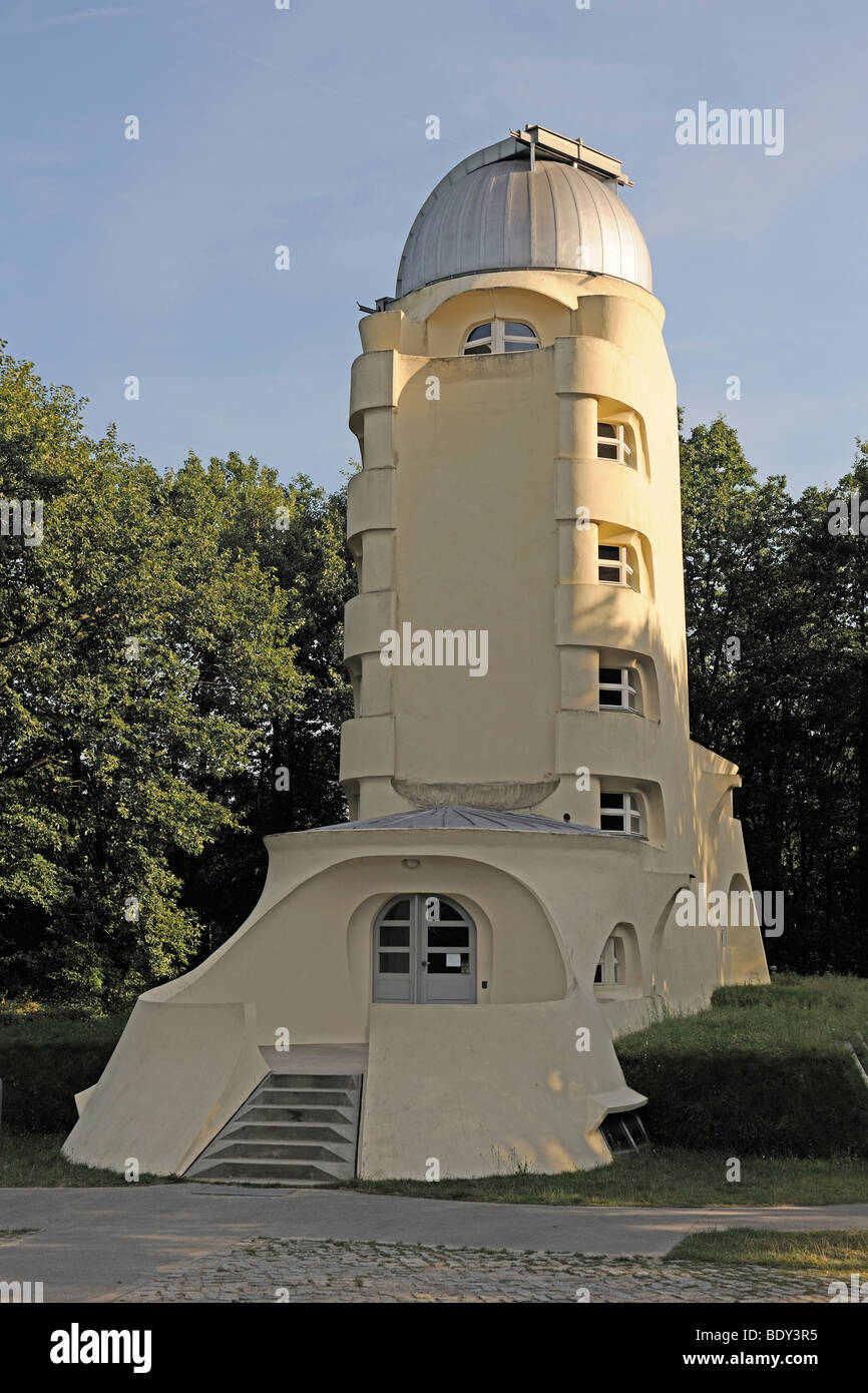 Einstein Tower of the Astrophysical Institute in Potsdam, Brandenburg, Germany, Europe Stock Photo