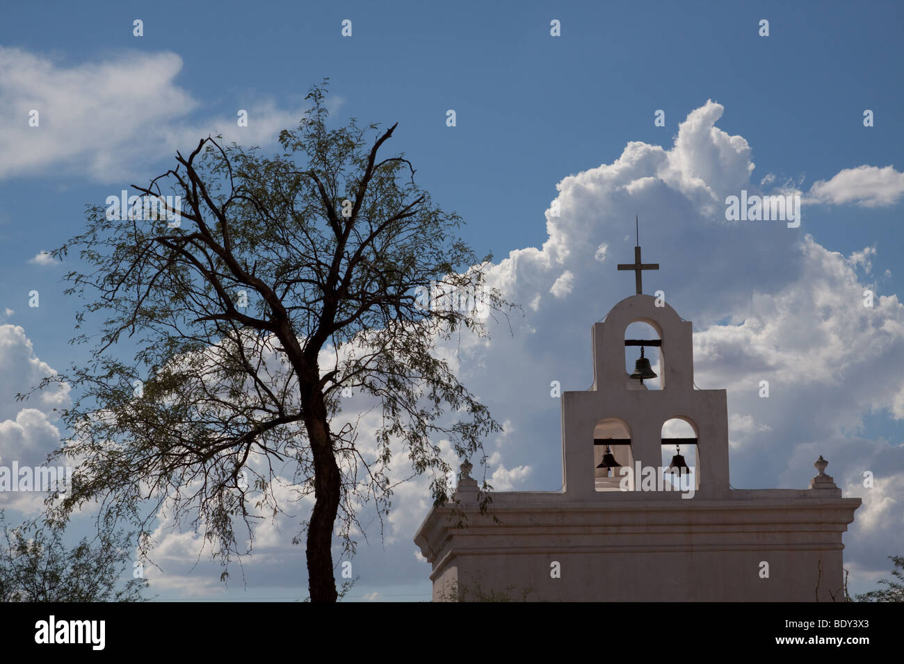 San Xavier Mission, Tucson Arizona Stock Photo