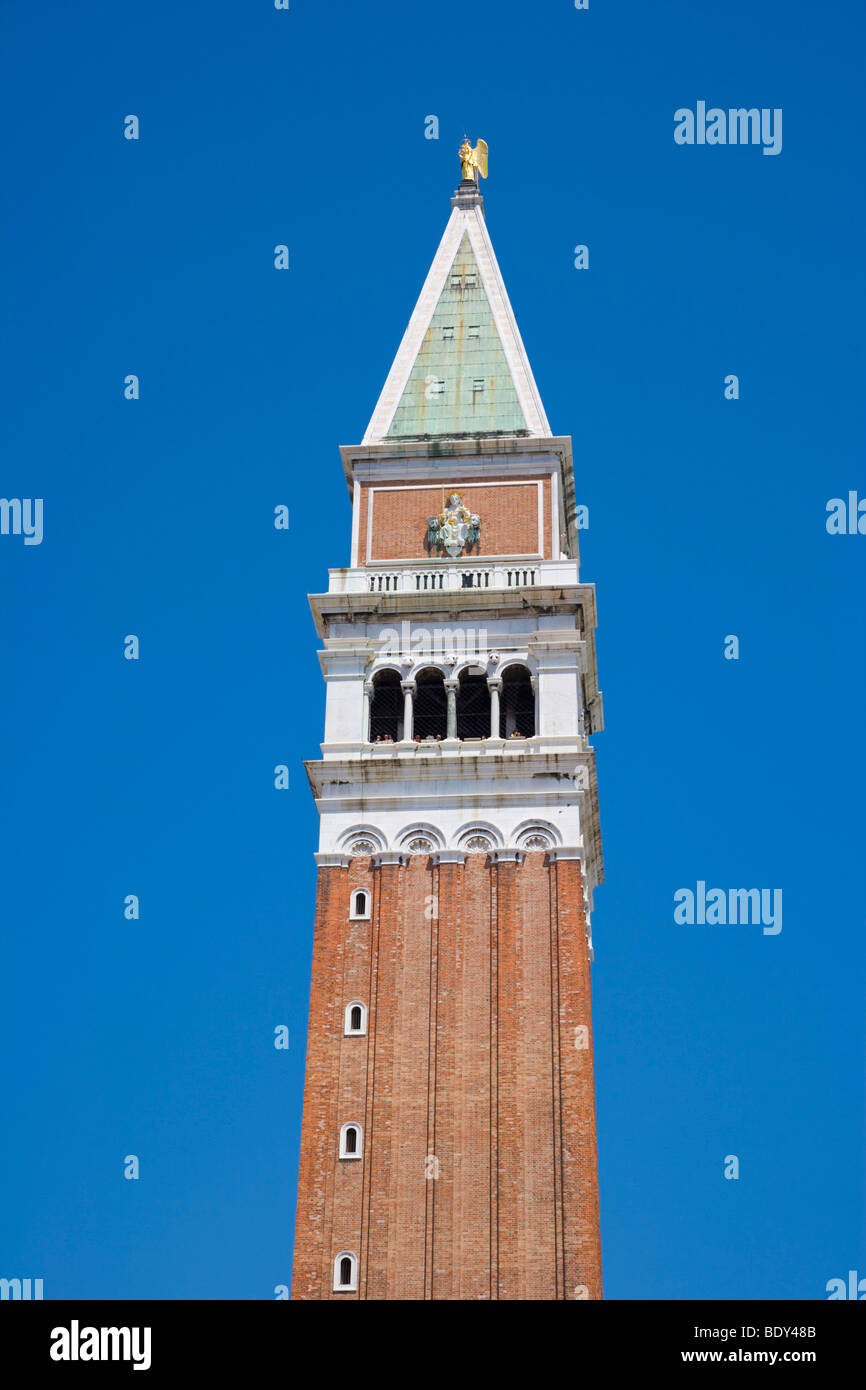 Campanile, bell tower, of San Marco, Piazza San Marco, St Marks Square, Venice, Italy, Europe Stock Photo