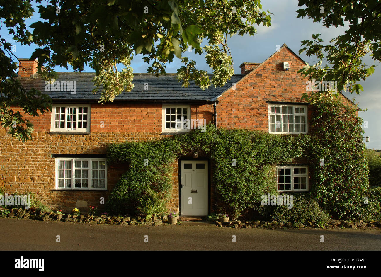 english country cottage, Hallaton, Market Harborough, Leicestershire, England, UK Stock Photo