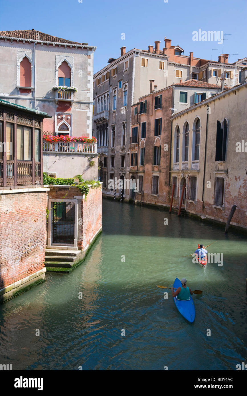Canoeing, Venice, Italy, Europe Stock Photo Alamy