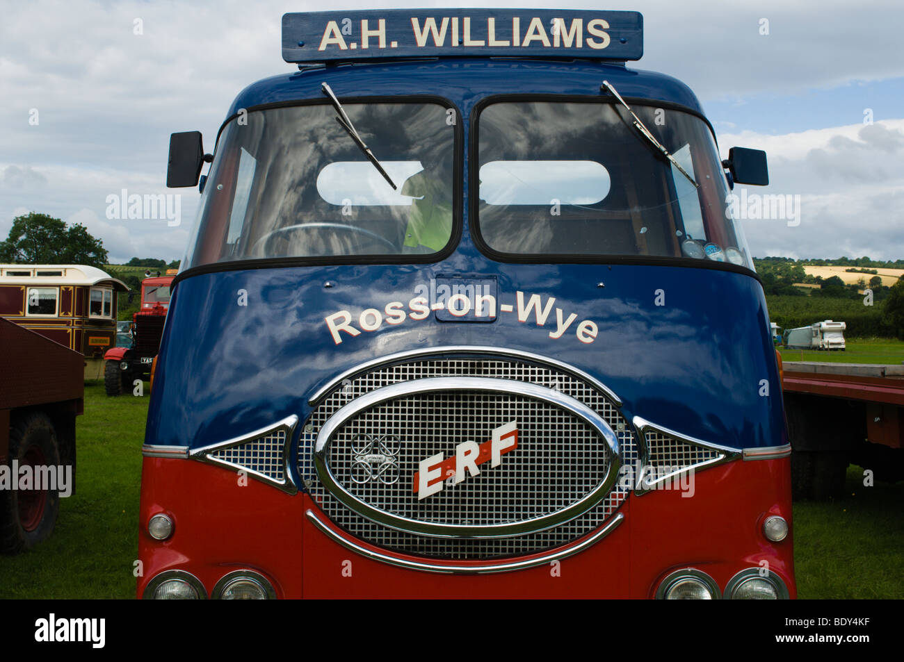 Restored ERF lorry at Much Marcle steam rally Stock Photo Alamy