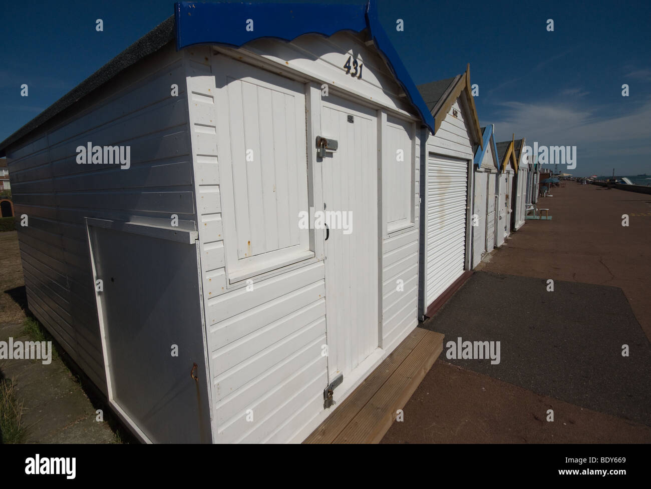 Beach Huts at Shoeburyness, Essex Stock Photo Alamy