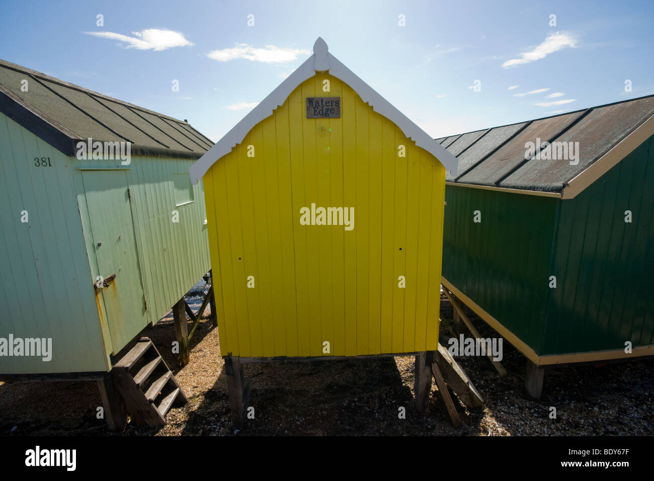 Beach Huts at Shoeburyness, Essex Stock Photo Alamy