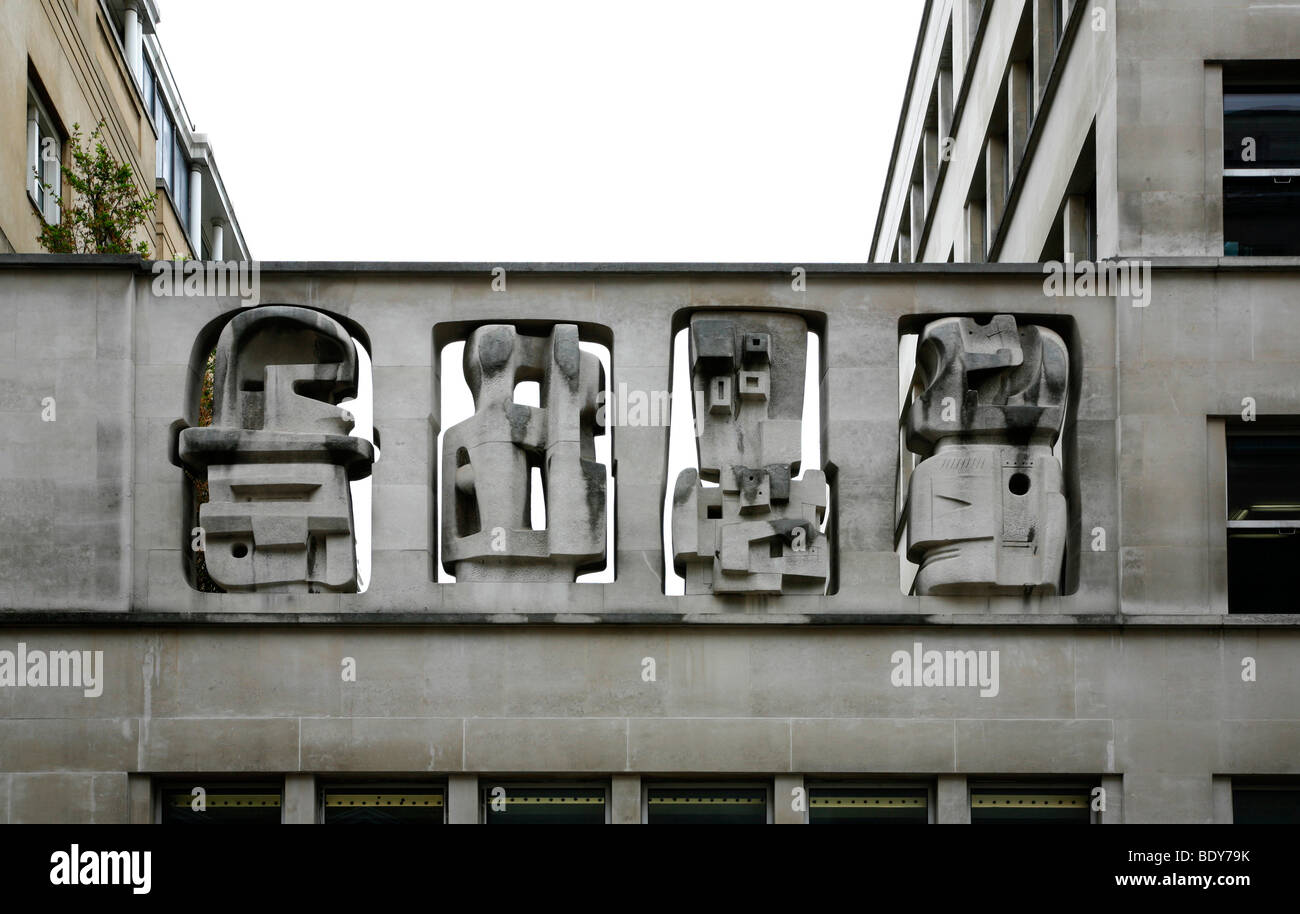 Time Life Screen by Henry Moore on the Time Life Building, Bond