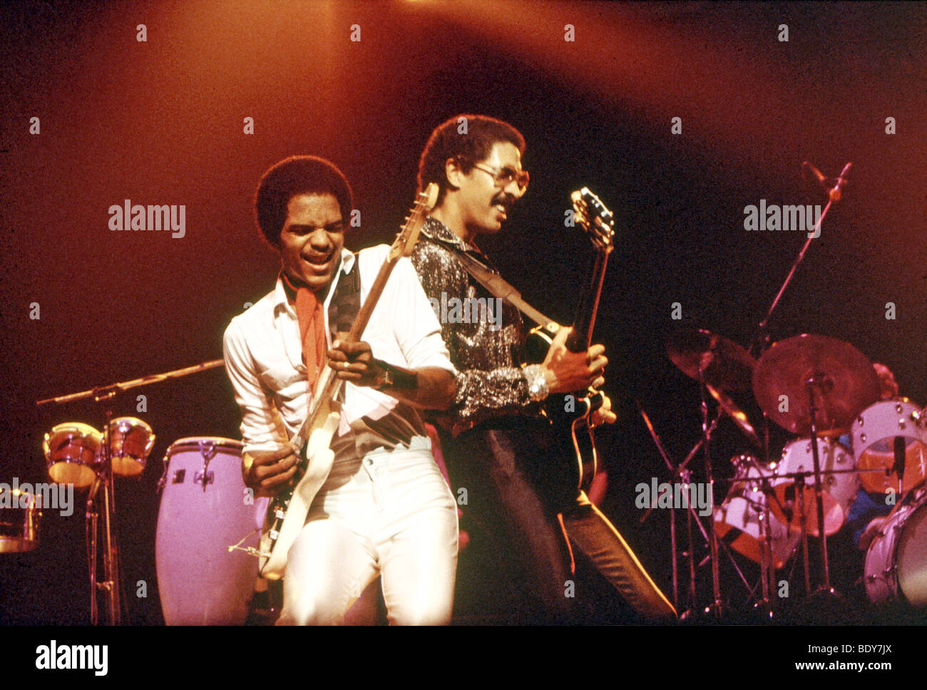 BROTHERS JOHNSON US rock duo about 1980 Stock Photo Alamy