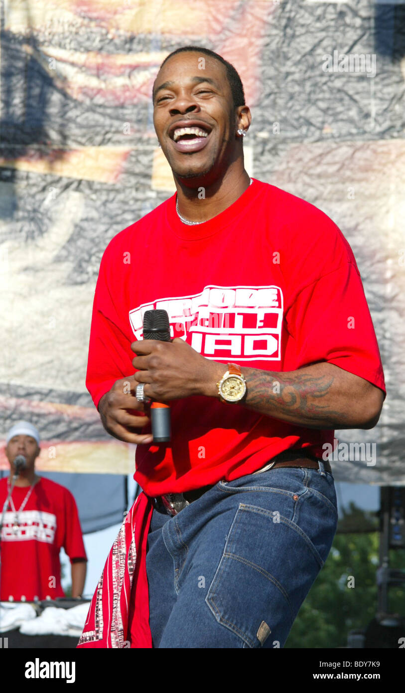 BUSTA RHYMES US rapper in August 2002 Stock Photo Alamy