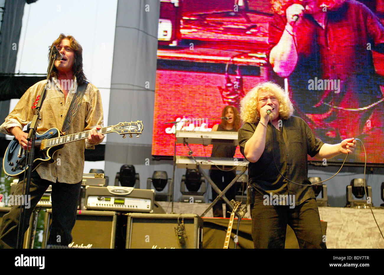 FOREIGNER - US rock group in October 2003 with Lou Gramm at right Stock Photo