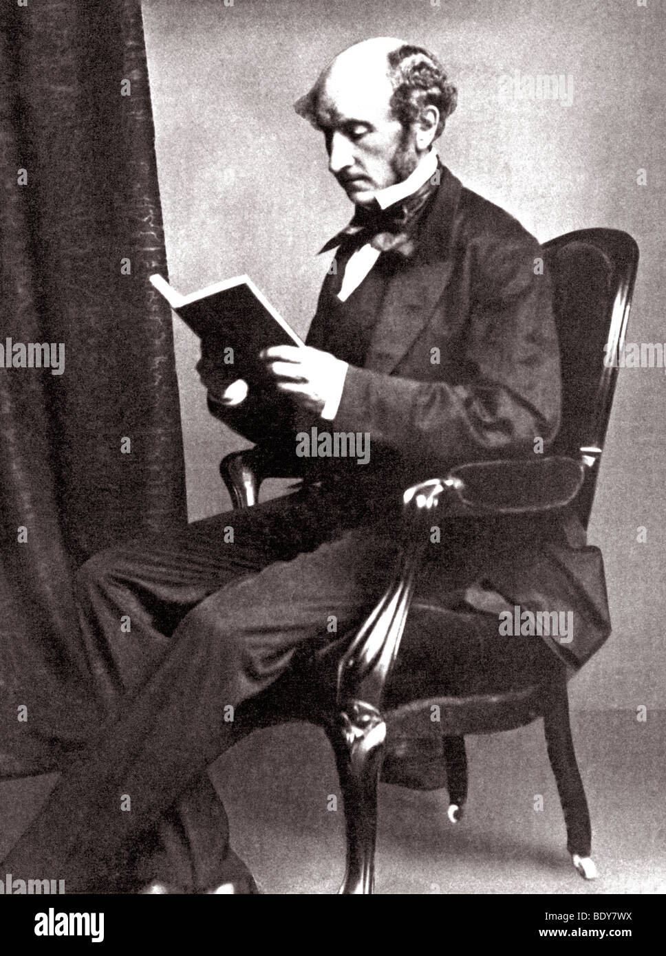 JOHN STUART MILL  English philosopher and social reformer (1806-73) Stock Photo