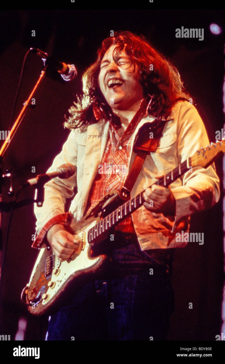 RORY GALLAGHER  - Irish rock musician about 1975 Stock Photo