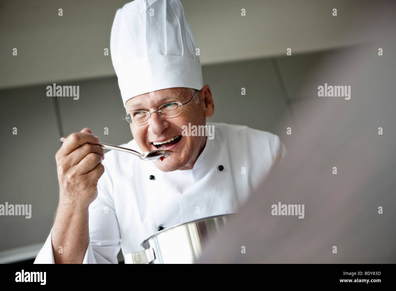Senior Chef Portait Stock Photo