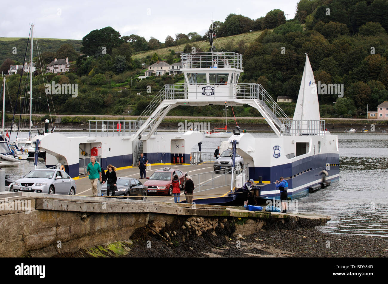 The Higher Ferry a car and passenger roro vessel on the River Dart at