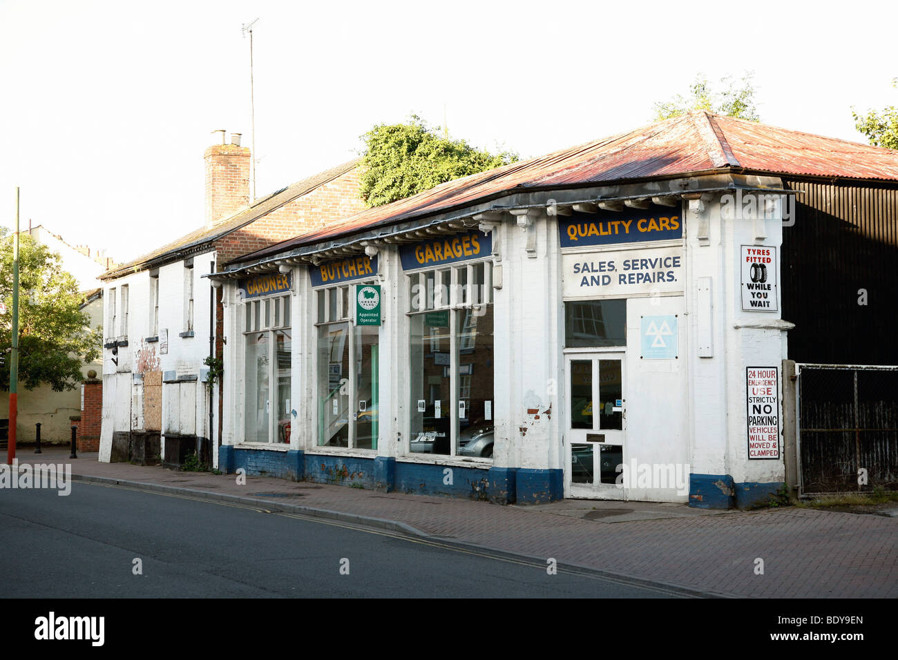 Car garage, Ross on Wye Stock Photo Alamy