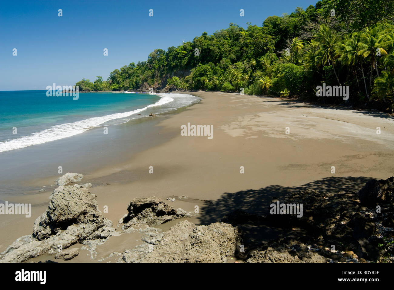 Tropical coast near Drake Bay, Osa Peninsula, Costa Rica Stock Photo ...