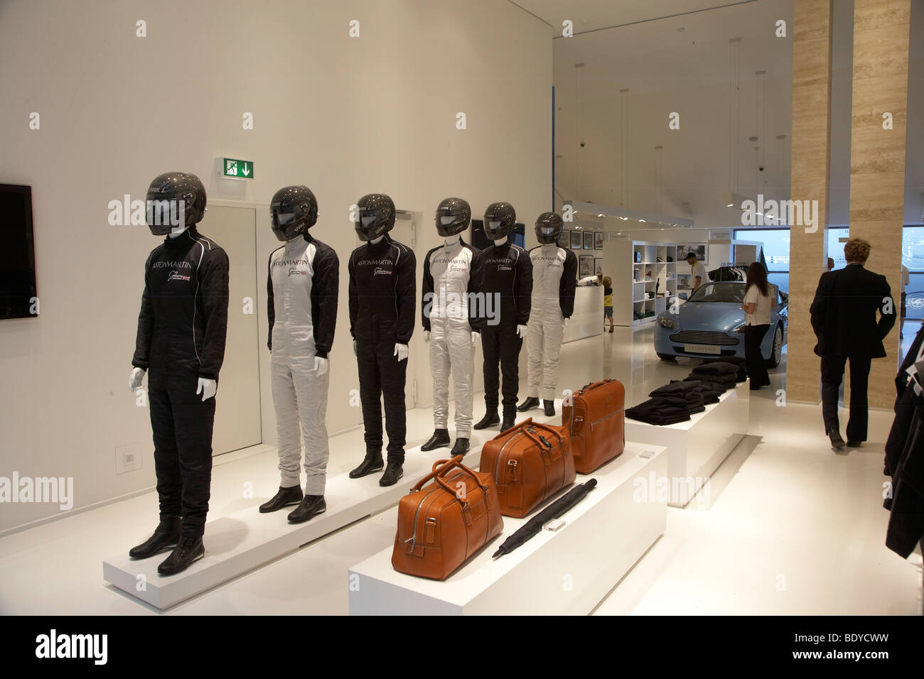 Aston Martin shop on Ring Boulevard of the newly designed Nuerburgring race track, Rhineland-Palatinate, Germany, Europe Stock Photo