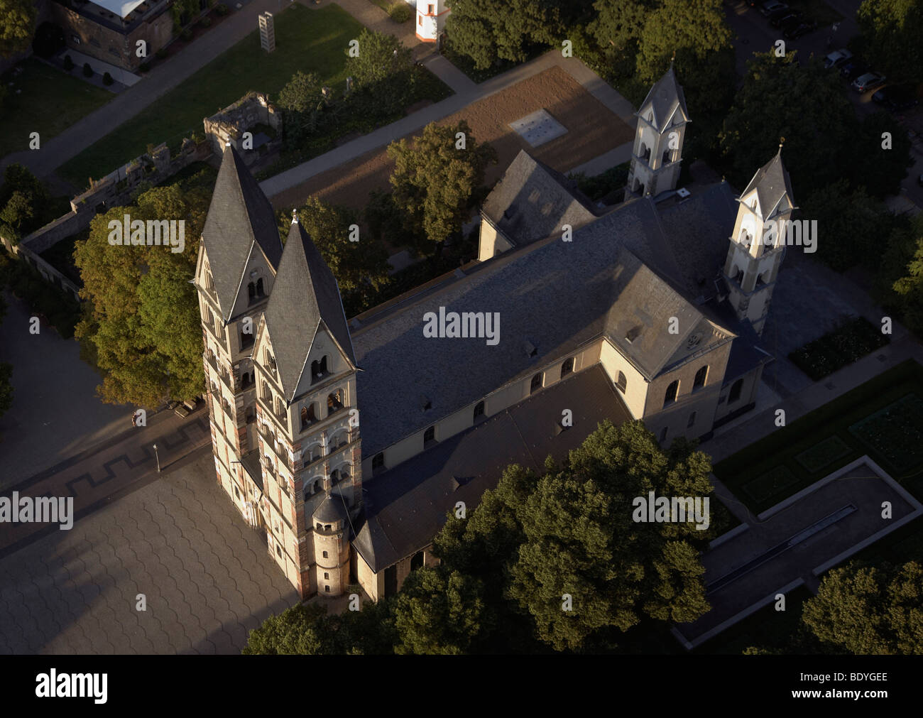 Basilica of St. Kastor, Koblenz, Rhineland-Palatinate, Germany, Europe Stock Photo
