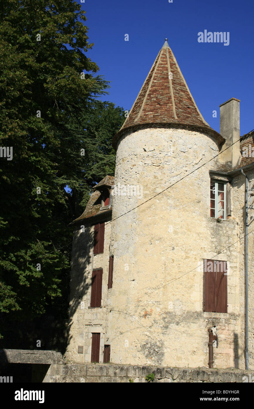 Chateau de la Bastide d'Eymet, Dordogne Stock Photo