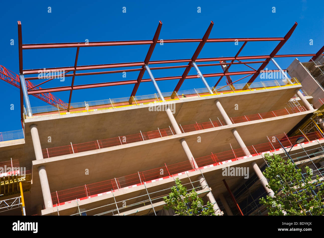 New university campus under construction in city centre of Newport South Wales UK Stock Photo