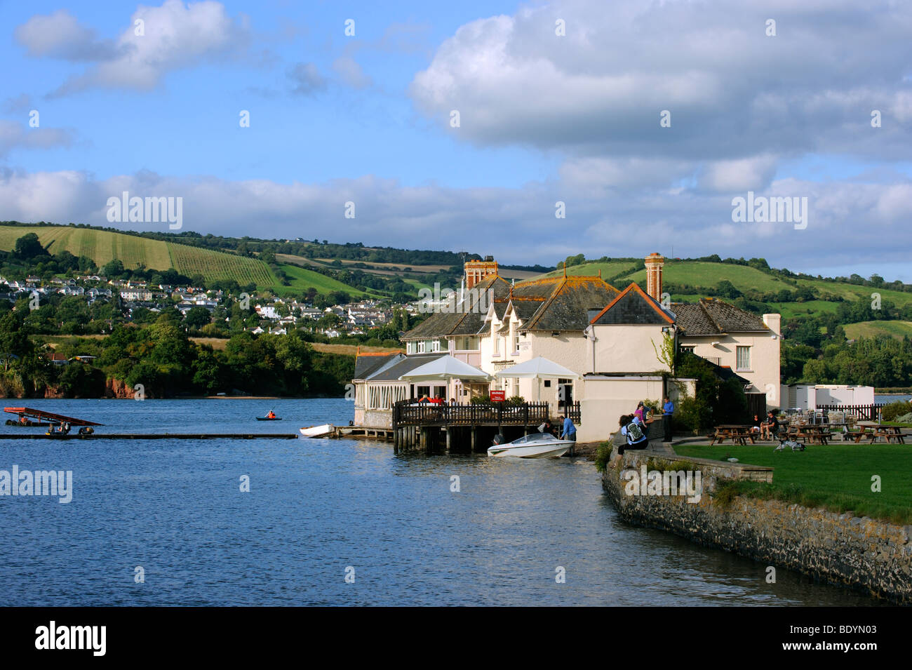 The Coombe Cellars on the River Teign near Newton Abbot in Devon, England Stock Photo