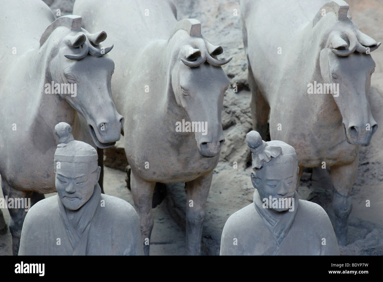 Terracotta army, part of the burial site, Hall 1, mausoleum of the 1st Emperor Qin Shihuangdi in Xi'an, Shaanxi Province, China Stock Photo