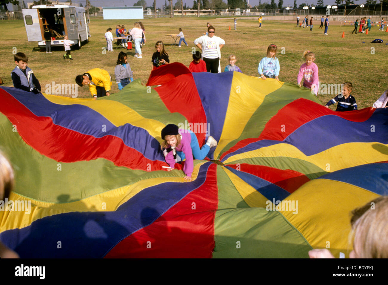 park and recreation department truck of games includes fun activity