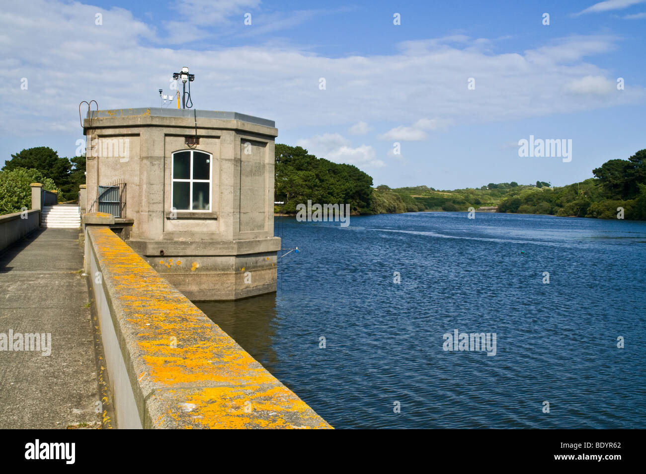 dh Freshwater reservoir dam ST SAVIOURS GUERNSEY Guernsey fresh water