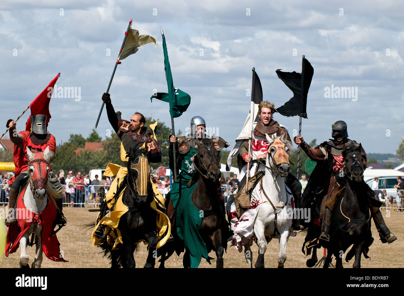 Performers from a re enactment group at a country show in Essex.  Photo by Gordon Scammell Stock Photo