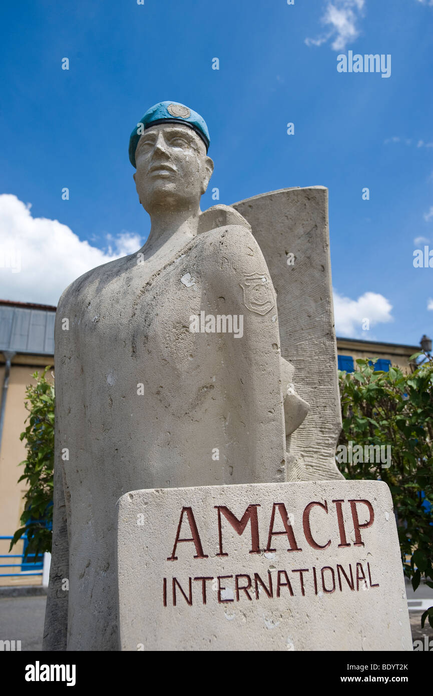 Monument to the soldiers of AMACIP international, Montmedy, Lorraine, France, Europe Stock Photo