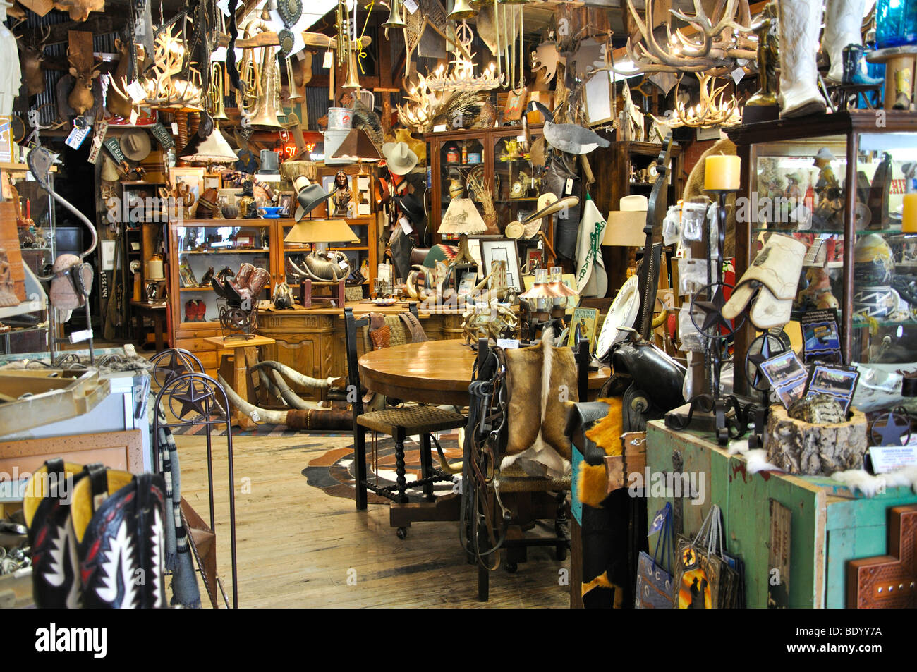 Antiques store in Fort Worth, Texas Stock Photo Alamy