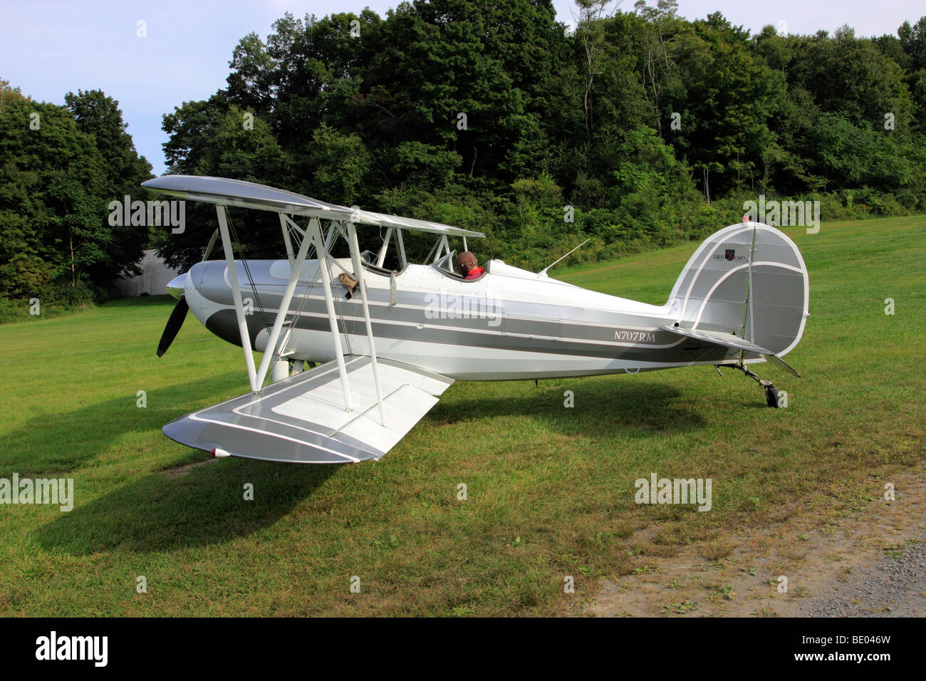 1976 Great Lakes Aircraft Company Model 2T-1A-2 Bi-Plane, Ready For Takeoff  At Historic Old Rhinebeck Aerodrome, Rhinebeck, Ny Stock Photo - Alamy