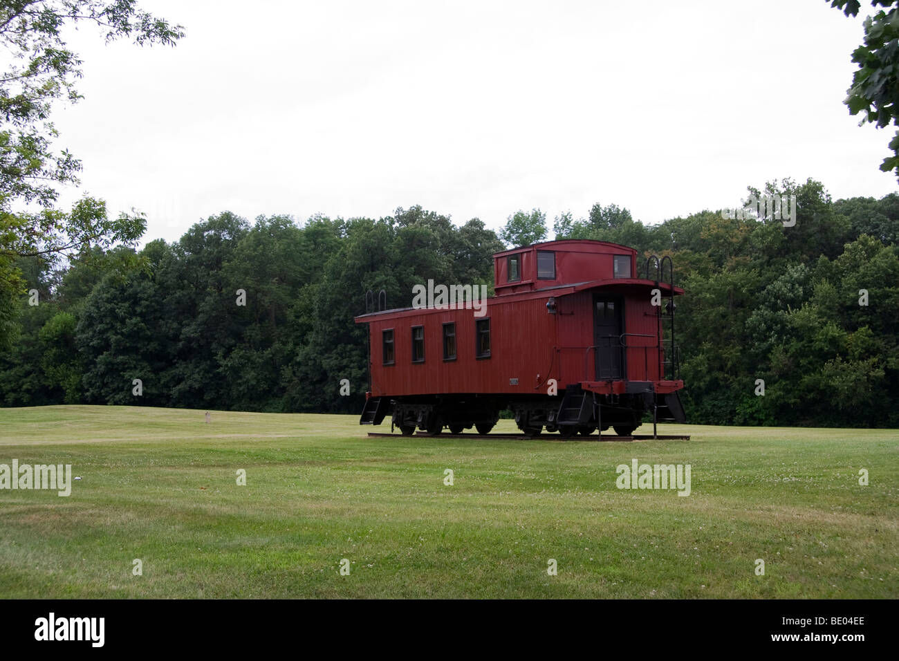 Train cart at Mooseheart Stock Photo Alamy