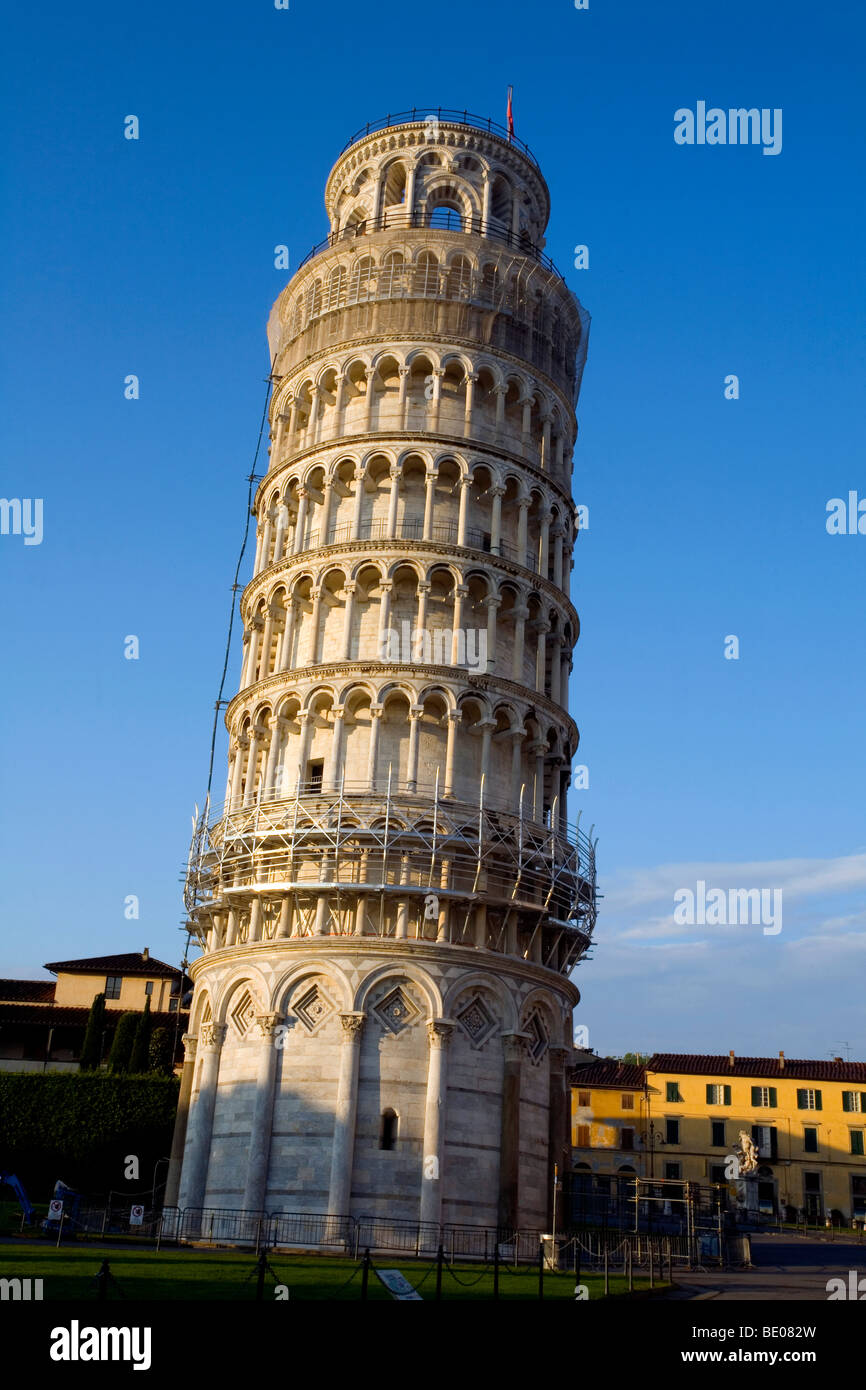 The Leaning Tower in the Piazza dei Miracoli in Pisa, Tuscany Italy Stock Photo
