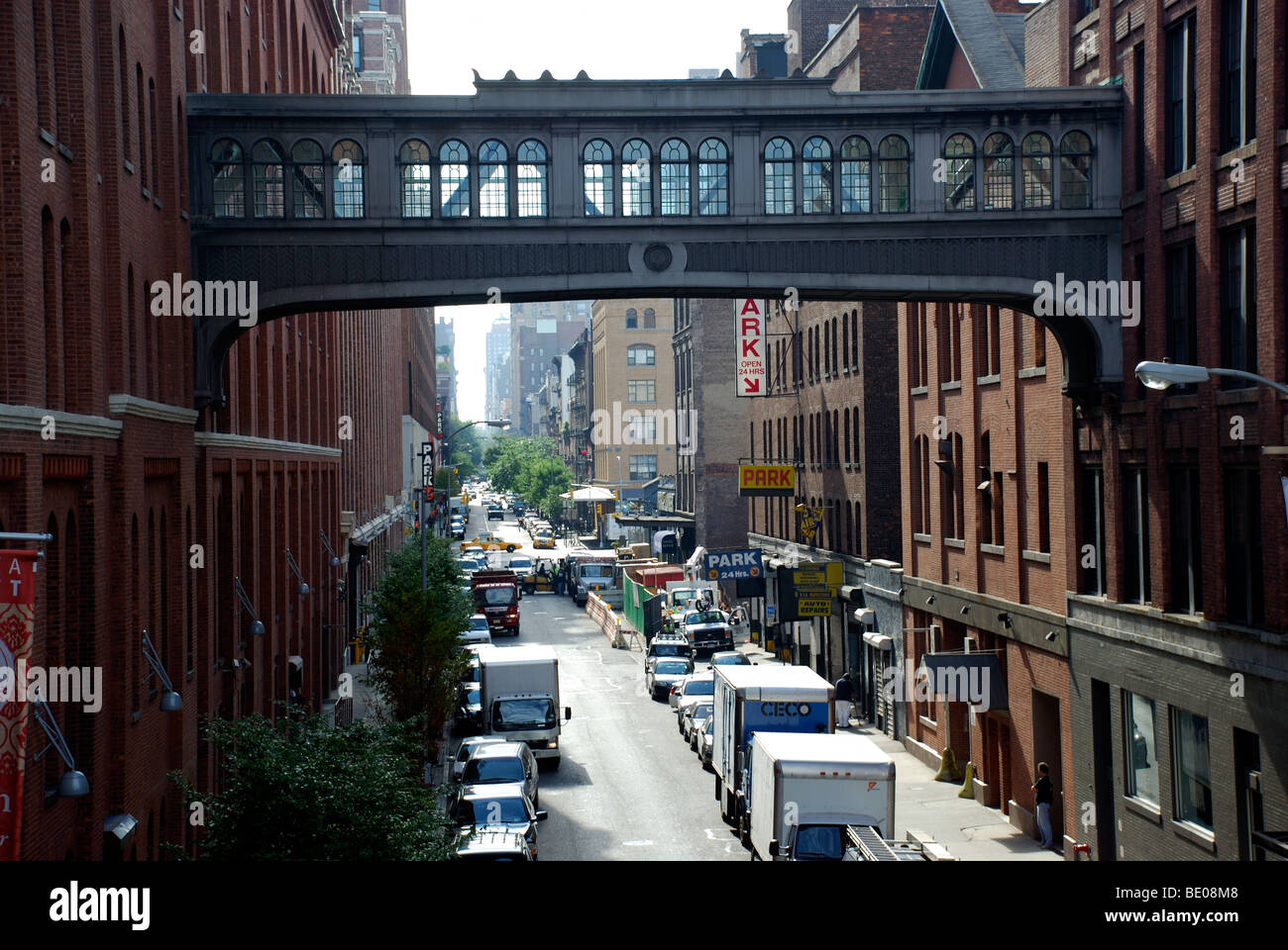 View of connecting 15th street walkway from historical High Line