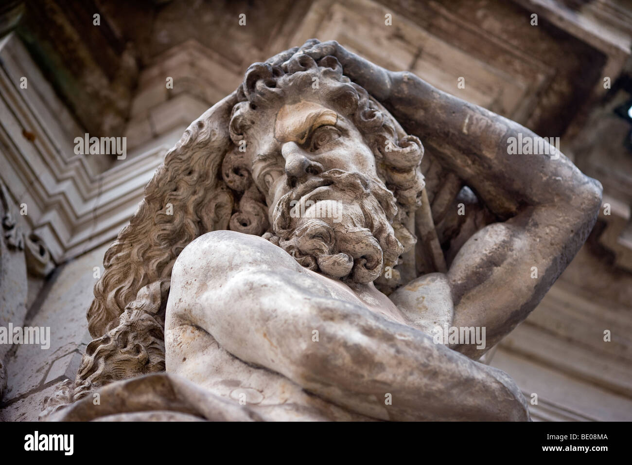 Detail of a statue in the Zwinger palace in Dresden, capital of the eastern German state of Saxony. It was ordered built in 1709 Stock Photo