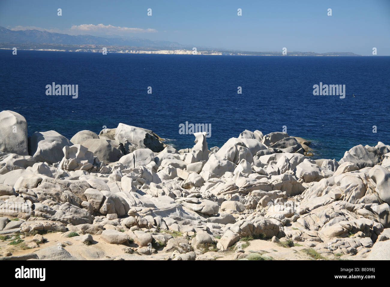 Spectacular granite rock formations at Capo Testa on the north coast of ...